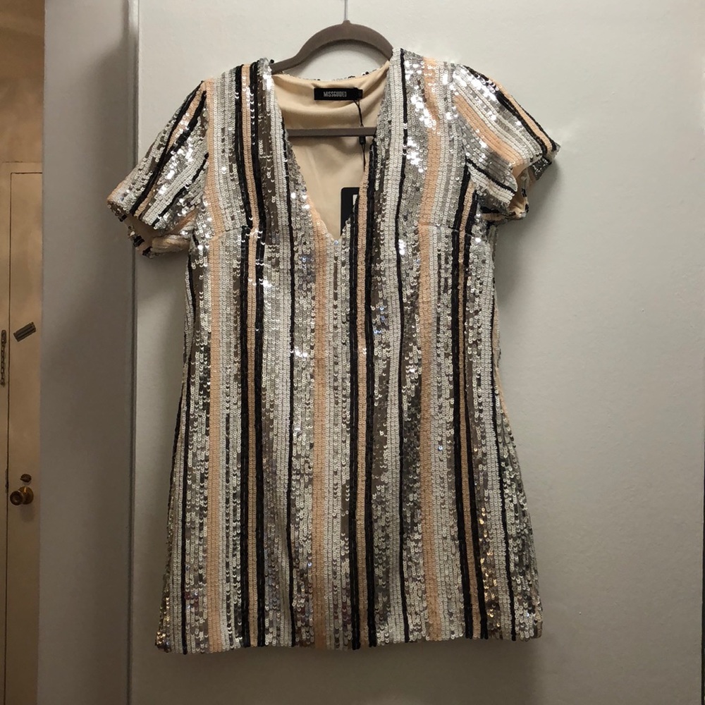 US size 6 Misguided Sequin Mini Dress